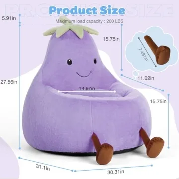 DUMOS Kids Bean Bag Chair for Comfy Fun and Relaxation