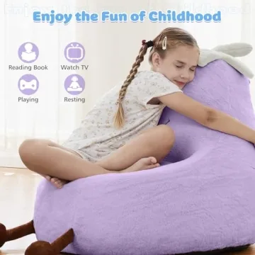 DUMOS Kids Bean Bag Chair for Comfy Fun and Relaxation