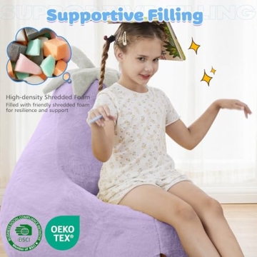 DUMOS Kids Bean Bag Chair for Comfy Fun and Relaxation