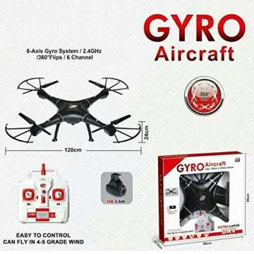 NiGHT LiONS TECH 47.2 Inch Drone with 2MP HD Camera