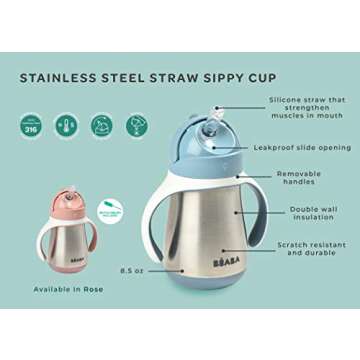 Spill-Proof Insulated Sippy Cup for Toddlers by BEABA