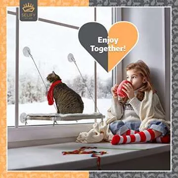 Selify Cat Window Perch - Sturdy, Easy to Assemble Solution