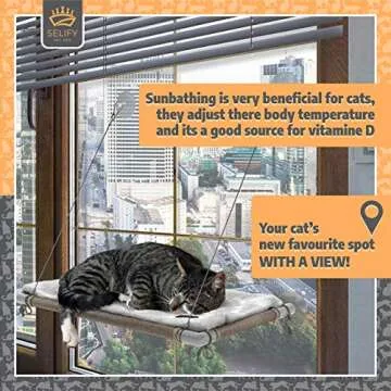 Selify Cat Window Perch - Sturdy, Easy to Assemble Solution