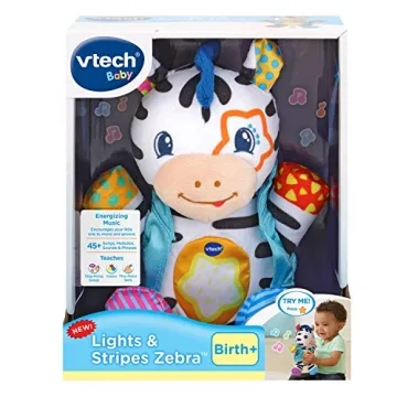 VTech Lights and Stripes Zebra - Engaging Musical Plush Toy