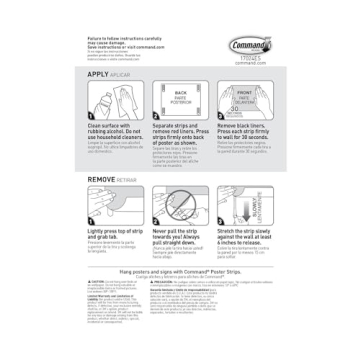 Damage Free Command Poster Hanging Strips - 64 Pack