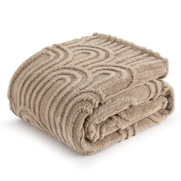 Bedsure Brown Throw Blanket - Super Soft Fleece for Comfort