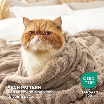 Bedsure Brown Throw Blanket - Super Soft Fleece for Comfort