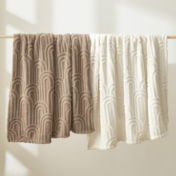 Bedsure Brown Throw Blanket - Super Soft Fleece for Comfort