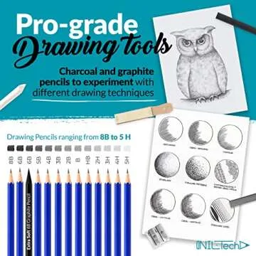 NIL TECH 37-Piece Premium Shading Pencils for Drawing, Include Exclusive Tutorials and Sketch Pad – Perfect as Birthday Gifts, Holiday Gifts, or Artist Gifts Ideal for Detailed Sketches, Fine Shading