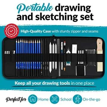 NIL TECH 37-Piece Premium Shading Pencils for Drawing, Include Exclusive Tutorials and Sketch Pad – Perfect as Birthday Gifts, Holiday Gifts, or Artist Gifts Ideal for Detailed Sketches, Fine Shading