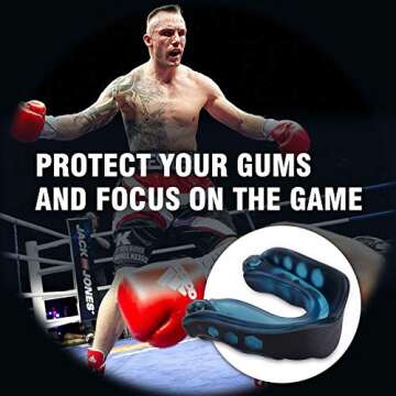 OUTFANDIA Gel Mouth Guard for All Sports: Youth & Adult Custom Fit