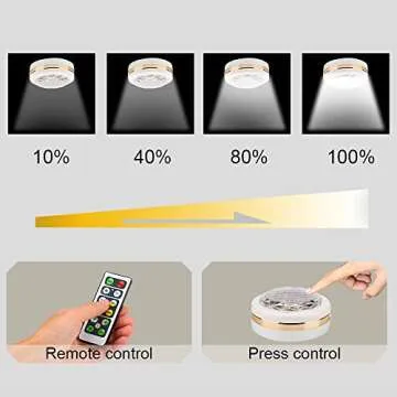 Illuminating LEASTYLE LED Puck Lights with Remote Control