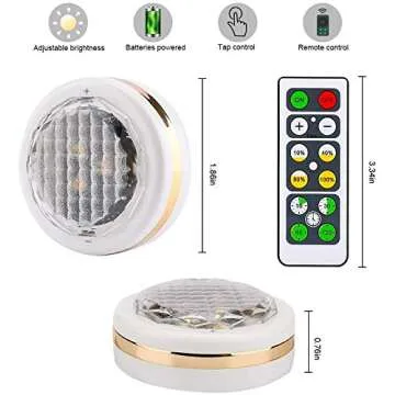 Illuminating LEASTYLE LED Puck Lights with Remote Control
