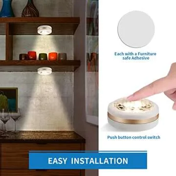 Illuminating LEASTYLE LED Puck Lights with Remote Control