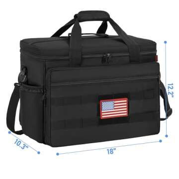 ITHWIU Patrol Bag Law Enforcement, Police Gear Bag Car Front Seat Organizer for Police with Laptop L...