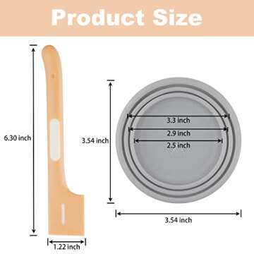 KALAMANDA Cat Food Can Covers Lids, Rubber Can Covers for Pet Food Cans, Dog Canned Mixing Spoon for...
