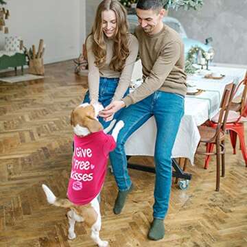 HYLYUN xs Dog Clothes 2 Packs - Cute Yorkie Clothes Breathable Puppy Shirts Printed Pet Clothing Soft Outfits for Cat Small Dogs Girls Chihuahua Yorkie Shih Tzu Pomeranian M