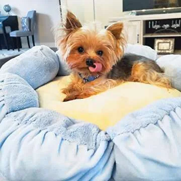 TONBO Cozy Plush Dog Cat Bed - Easy Clean & Stylish