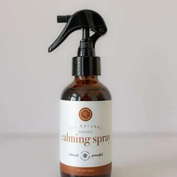 Rowe Casa Organics Doggy Calming Spray - All Natural Dog Calming Aromatherapy Spray Made with Lavender Essential Oils to Help Reduce Stress and Anxiety Quickly