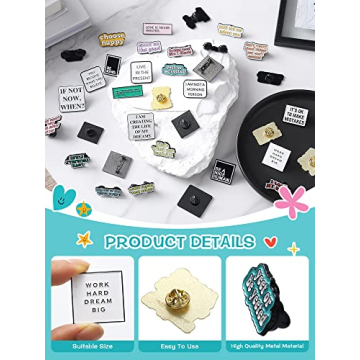 Kajaia 35 Pcs Positive Enamel Pins for Life's Inspiration