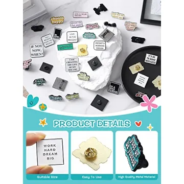 Kajaia 35 Pcs Positive Enamel Pins for Life's Inspiration