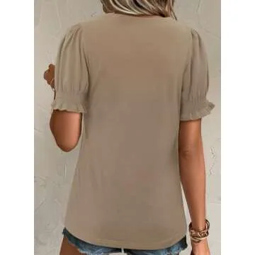 Women's Basic V Neck Casual T-Shirt for Summer Style