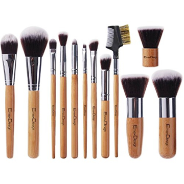 Professional Bamboo Makeup Brushes Set 12 Pieces