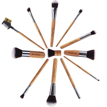 Professional Bamboo Makeup Brushes Set 12 Pieces