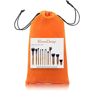 Professional Bamboo Makeup Brushes Set 12 Pieces