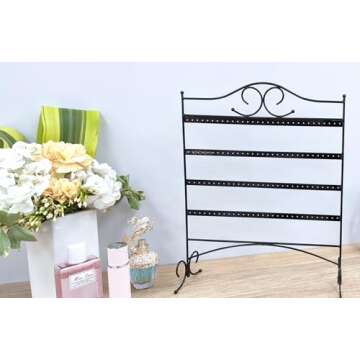 Mango Steam Jewelry Organizer for Hanging Earrings, Black