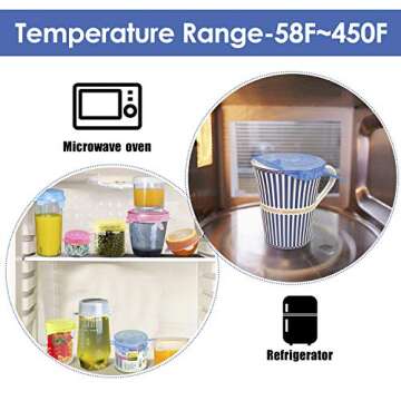 longzon Silicone Stretch Lids/Pet Food Can Covers/12 Pack, Reusable Durable Storage Covers for Dog Cat Food, Cups Small Bowls Cans Jars Fruits, The Same Sizes of 2.6 Inch (Can Stretches to 3.5 Inches)