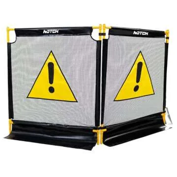 Notch Tri-Guard Heavy-Duty Mesh Barrier - 3-Section Debris Containment Solution for Safe Grinding an...