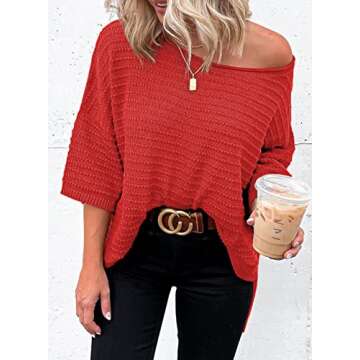 Dokotoo Womens Fashion Juniors Fall Summer Shirts and Blouses for Women 2024 Pullover Sweaters T-Shi...