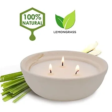 Citronella Candle in Handcrafted Pottery for Outdoors
