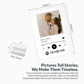 Personalized Acrylic Music Plaque - Custom Photo Song Gift