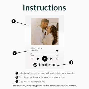 Personalized Acrylic Music Plaque - Custom Photo Song Gift