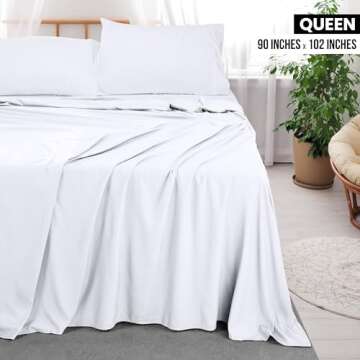Utopia Bedding Flat Sheet - 1 Pack (Queen, White) - Soft Brushed Microfiber Fabric - Shrinkage & Fad...