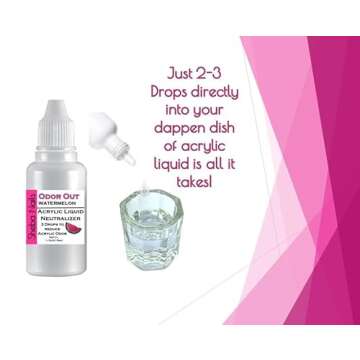 SHEBA NAILS Odor Out Acrylic Liquid Neutralizer 1/2oz Watermelon Scent- Minimizes Acrylic Liquid Monomer Odor