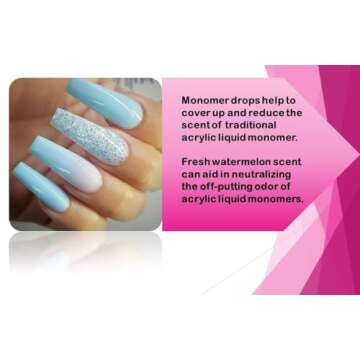 SHEBA NAILS Odor Out Acrylic Liquid Neutralizer 1/2oz Watermelon Scent- Minimizes Acrylic Liquid Monomer Odor