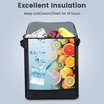 ZAKEEP Cooler Backpack, 36 Cans Multifunctional Leakproof Cooler Backpack with Padded Top Handle, Mesh Pocket for Camping BBQ (Black)