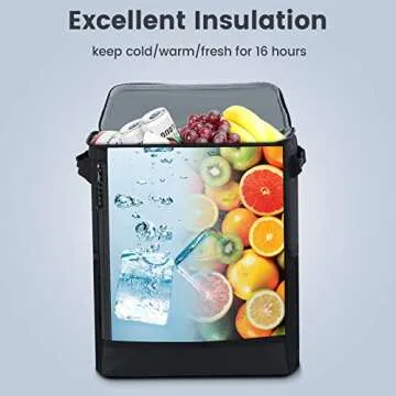 ZAKEEP Cooler Backpack, 36 Cans Multifunctional Leakproof Cooler Backpack with Padded Top Handle, Mesh Pocket for Camping BBQ (Black)