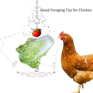 Chicken Vegetable Hanging Feeder Toy for Hens Pet Chicken Veggies Skewer Fruit Holder for Hens Large Bird