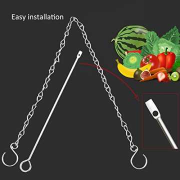 Chicken Vegetable Hanging Feeder Toy for Hens Pet Chicken Veggies Skewer Fruit Holder for Hens Large Bird