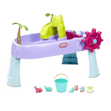 Little Tikes Mermaid Island Wavemaker Water Table, 2 + years with Five Unique Play Stations and Accessories, Multicolor, 38 Inch