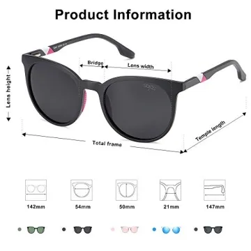 SOJOS Oversized Round Polarized Sunglasses for All