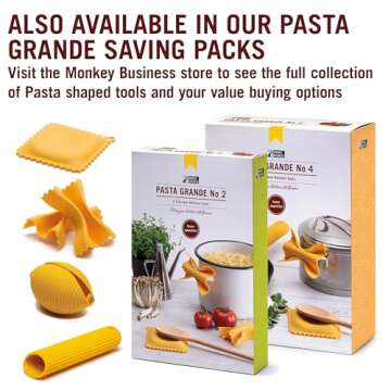 Monkey Business Silicone Kitchen Tool | Penne-shaped kitchen utensil for hot handles when cooking and serving | Non-Slip Penne-shaped Silicone Sleeve Ideal for cast metal griddles, and skillets.