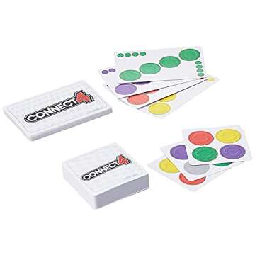 Hasbro Gaming Connect 4 Card Game for Kids Ages 6 and Up, 2-4 Players 4-in-A-Row Game