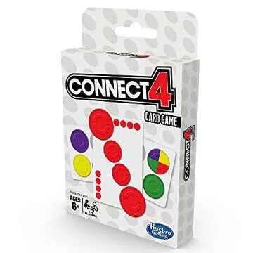 Hasbro Gaming Connect 4 Card Game for Kids Ages 6 and Up, 2-4 Players 4-in-A-Row Game