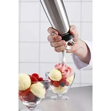 iSi Cream Profi Whip (1 Pint) - Stainless Steel Professional Whipped Cream Dispenser, Yields 4-5x Volume for Cold Preparations, Dishwasher Safe, Essential Kitchen Gadgets for Coffee & Dessert