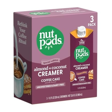 nutpods Coffee Cake Creamer – Sugar-Free Dairy-Free Delight